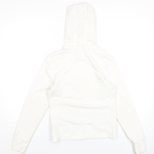 adidas Womens White Cotton Pullover Hoodie Size 14 Pullover