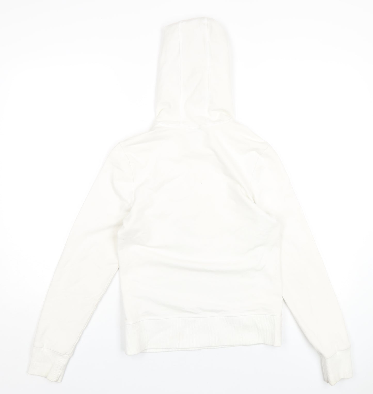 adidas Womens White Cotton Pullover Hoodie Size 14 Pullover