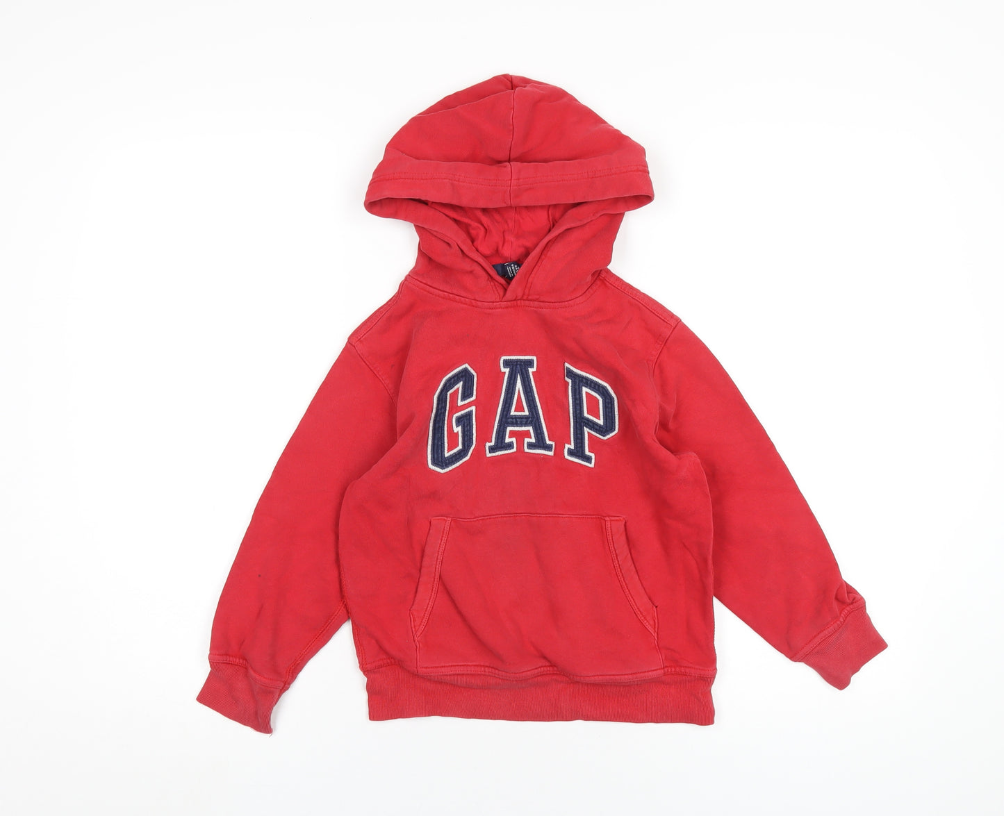 Gap Boys Red Cotton Pullover Hoodie Size 6-7 Years Pullover