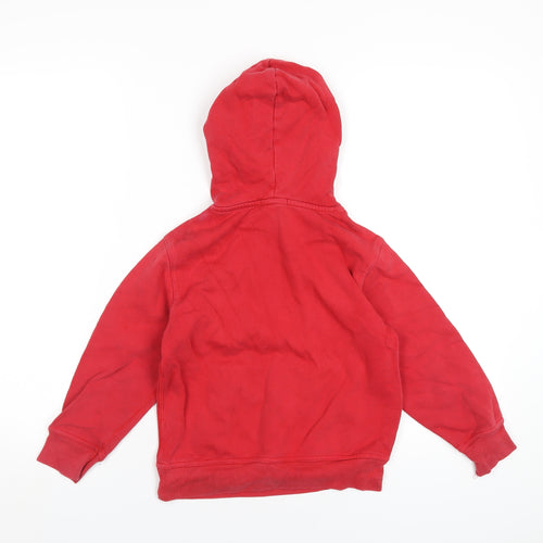 Gap Boys Red Cotton Pullover Hoodie Size 6-7 Years Pullover