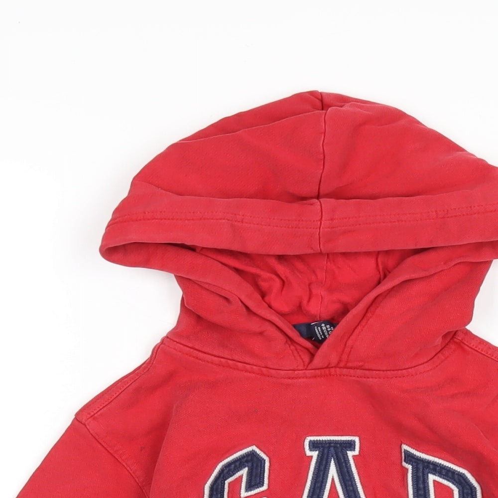 Gap Boys Red Cotton Pullover Hoodie Size 6-7 Years Pullover