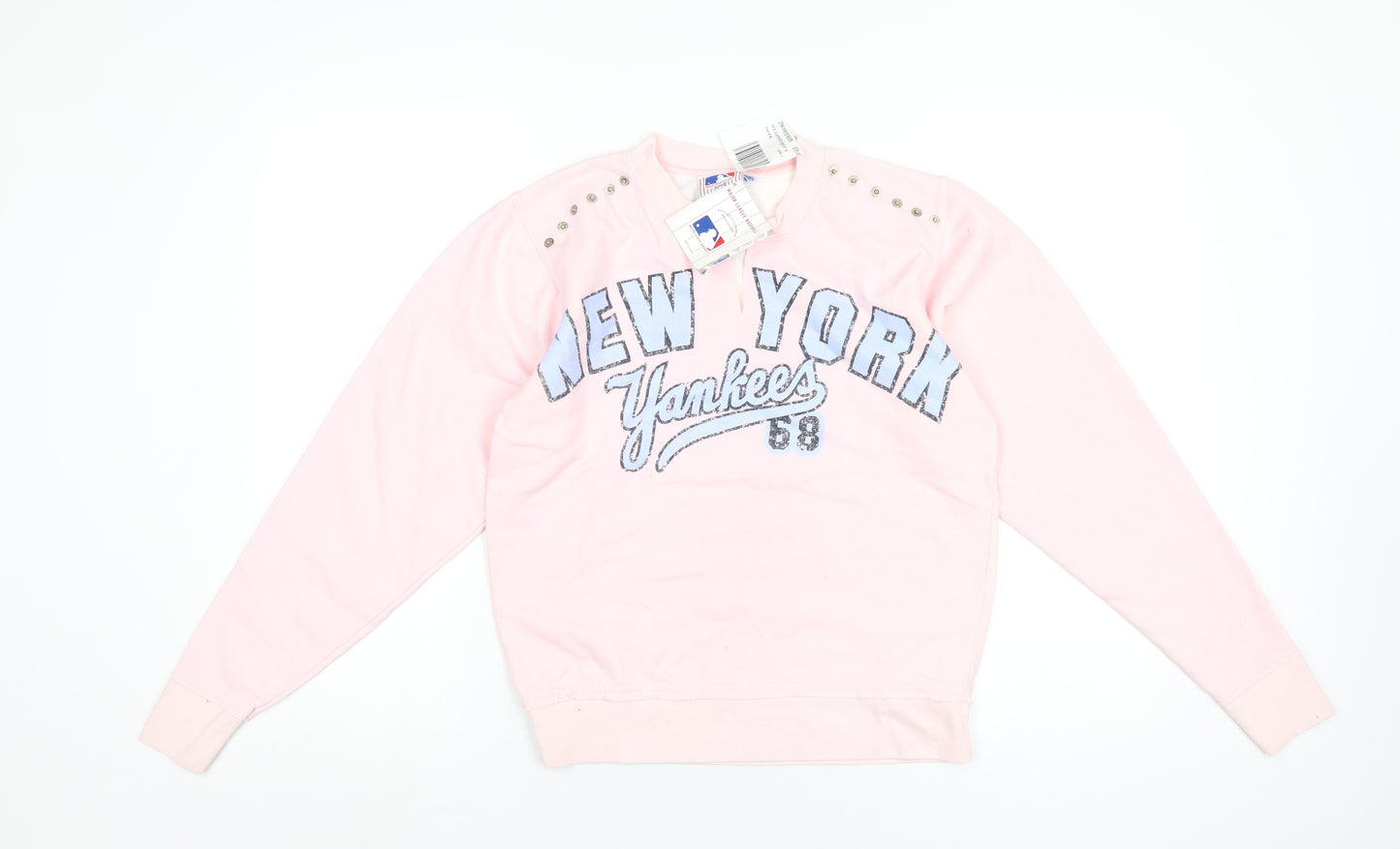 MLB Womens Pink Cotton Pullover Sweatshirt Size 10 Pullover - New York Yankees MLB