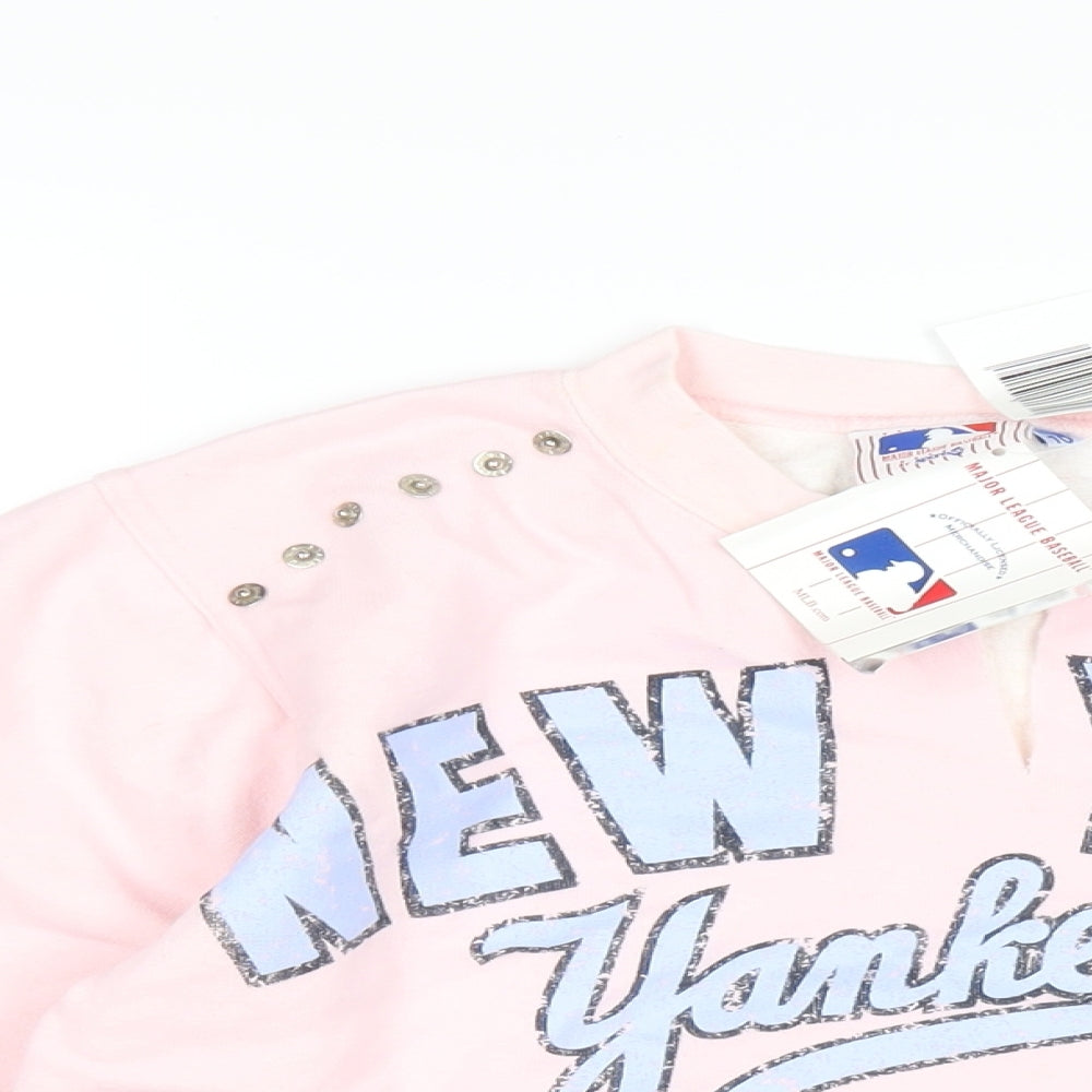 MLB Womens Pink Cotton Pullover Sweatshirt Size 10 Pullover - New York Yankees MLB