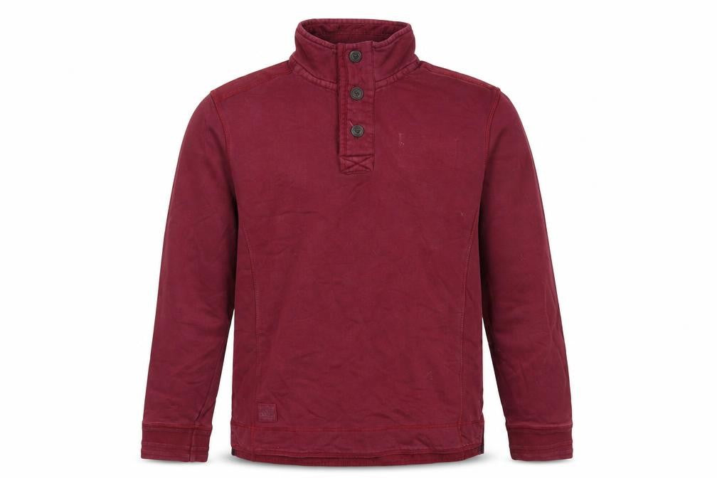 Front view of Crew Clothing Red Cotton Pullover Sweatshirt, size M