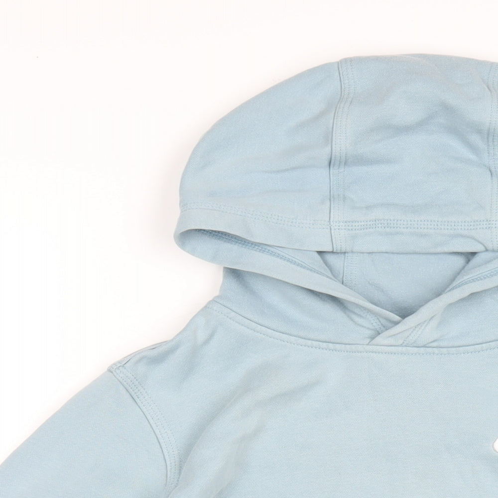 Nike Boys Blue Cotton Pullover Hoodie Size 13-14 Years Pullover