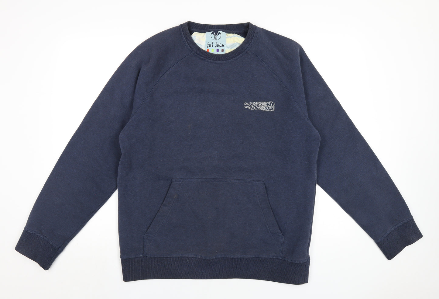 Fat Face Mens Blue Cotton Pullover Sweatshirt Size M