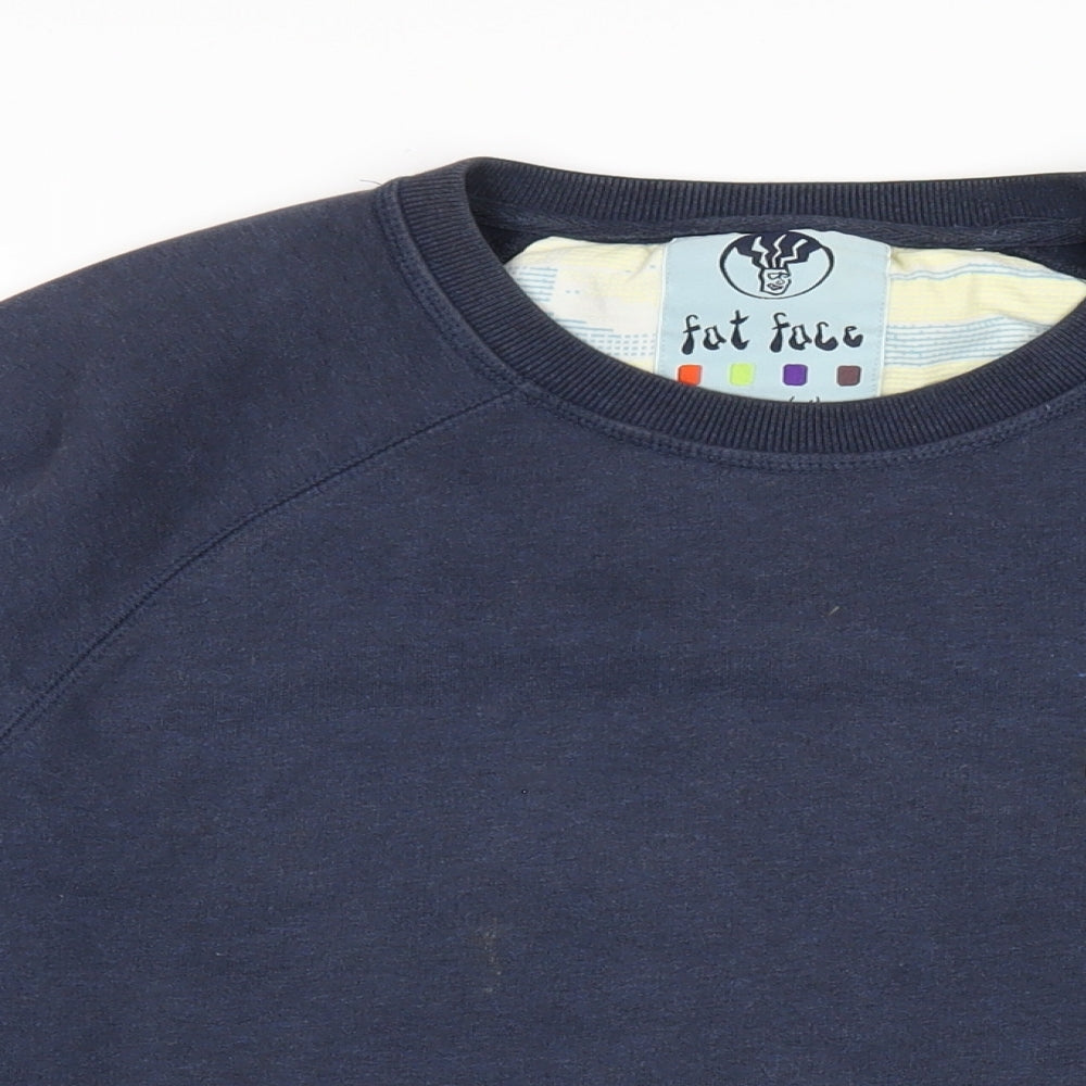 Fat Face Mens Blue Cotton Pullover Sweatshirt Size M