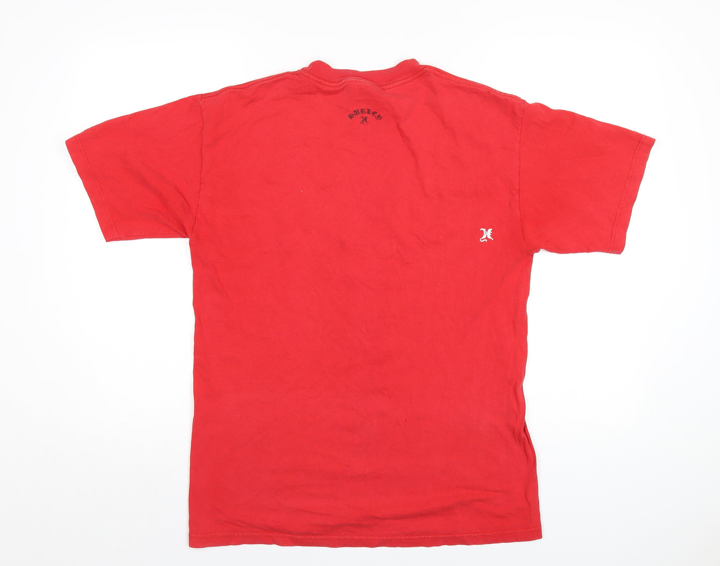 Hurley Mens Red Cotton T-Shirt Size M Round Neck