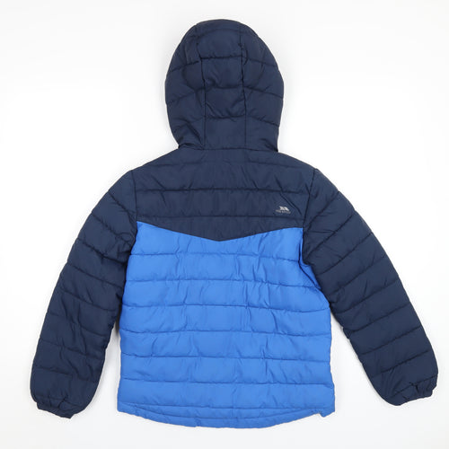 Trespass Boys Blue Puffer Jacket Coat Size 9-10 Years Zip
