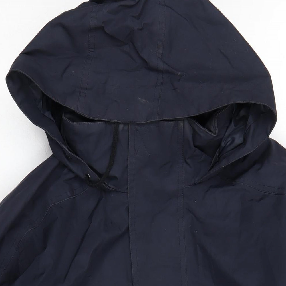 Regatta Mens Blue Rain Coat Coat Size S Zip