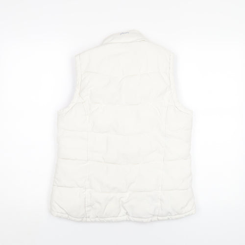 Joules Womens White Gilet Waistcoat Size 10 Zip