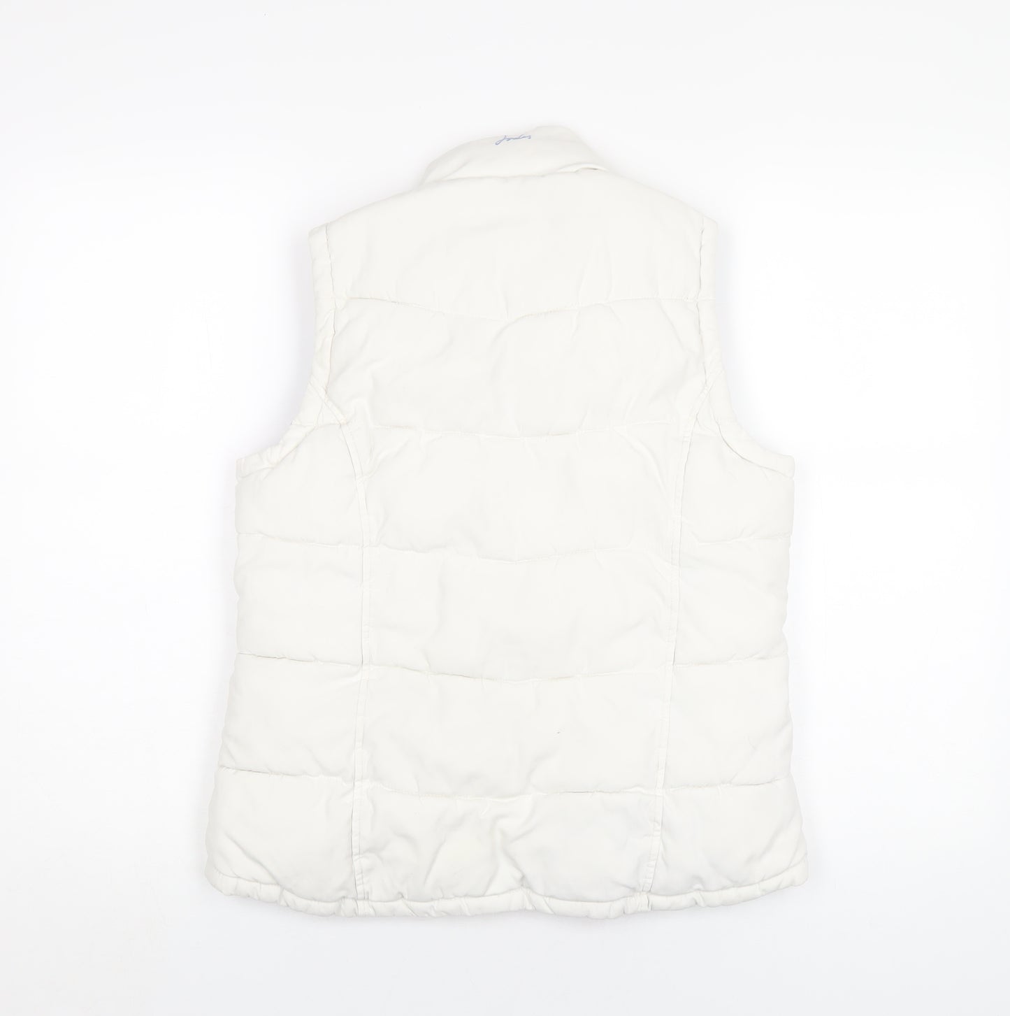 Joules Womens White Gilet Waistcoat Size 10 Zip