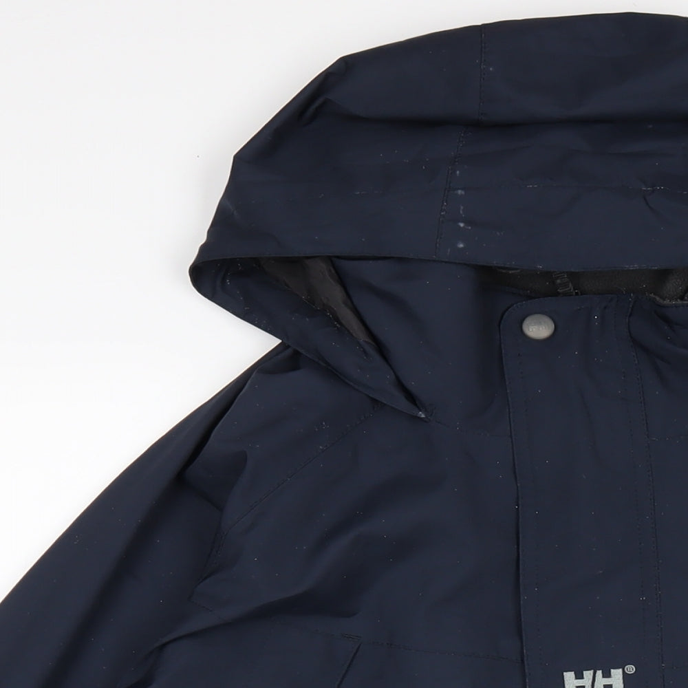 Helly Hansen Mens Blue Rain Coat Coat Size M Zip