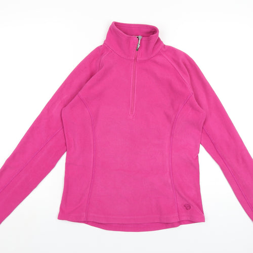 Mountain Hardwear Womens Pink Polyester Pullover Sweatshirt Size M Zip