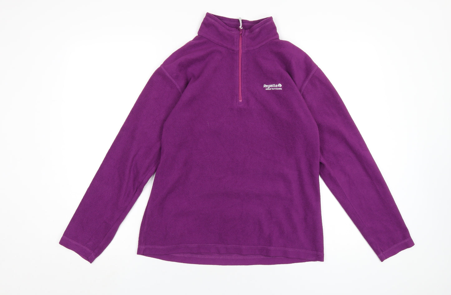 Regatta Womens Purple Polyester Pullover Sweatshirt Size 10 Zip