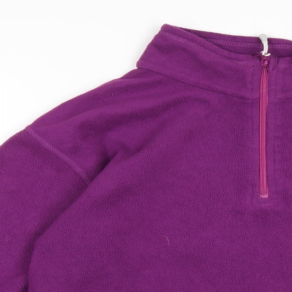 Regatta Womens Purple Polyester Pullover Sweatshirt Size 10 Zip