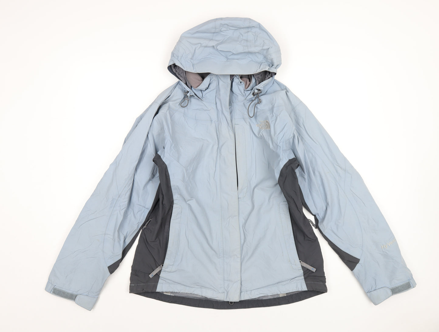 The North Face Womens Blue Rain Coat Coat Size M Zip