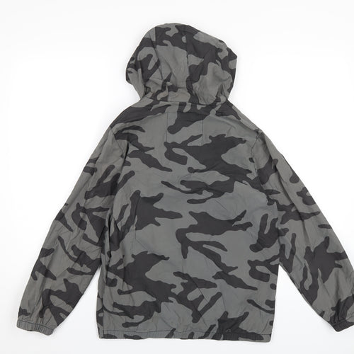 Gap Boys Grey Camouflage Rain Coat Coat Size 10 Years Zip