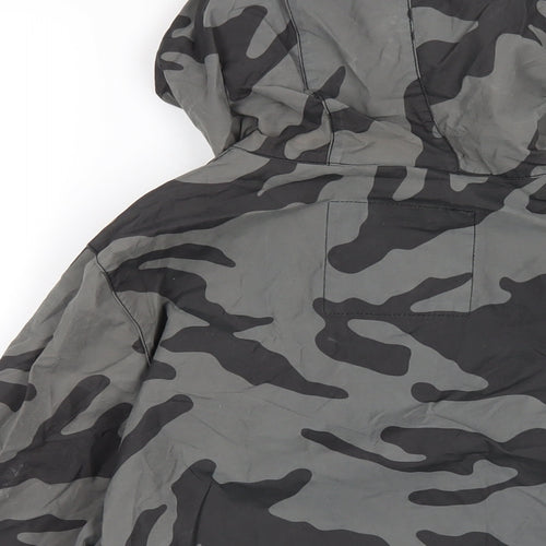 Gap Boys Grey Camouflage Rain Coat Coat Size 10 Years Zip