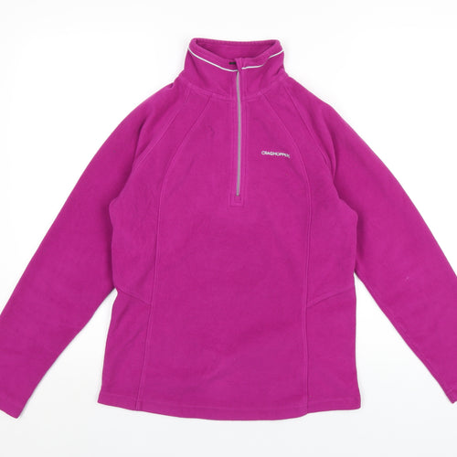 Craghoppers Womens Purple Polyester Pullover Sweatshirt Size 8 Zip