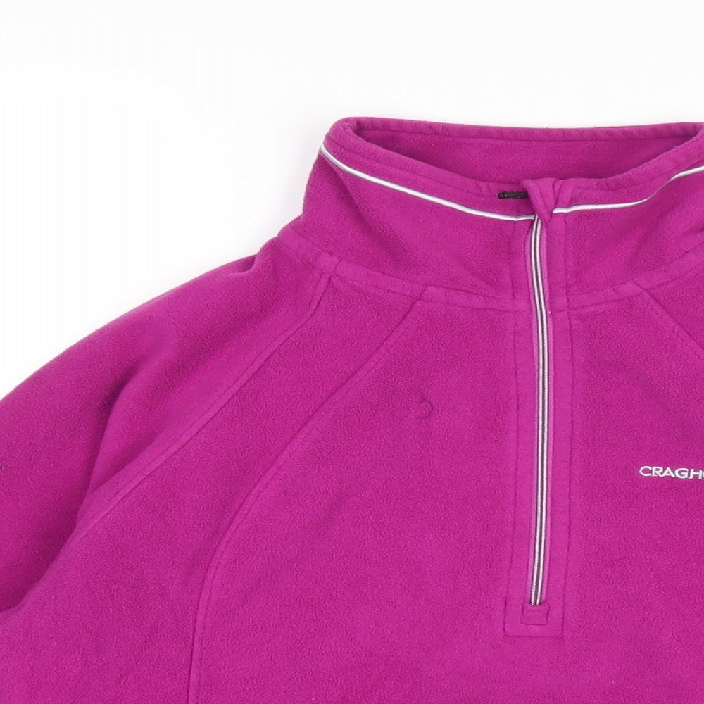 Craghoppers Womens Purple Polyester Pullover Sweatshirt Size 8 Zip