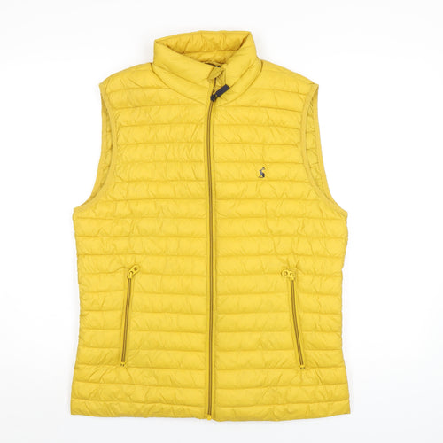 Joules Mens Yellow Gilet Waistcoat Size M Zip