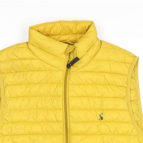 Joules Mens Yellow Gilet Waistcoat Size M Zip