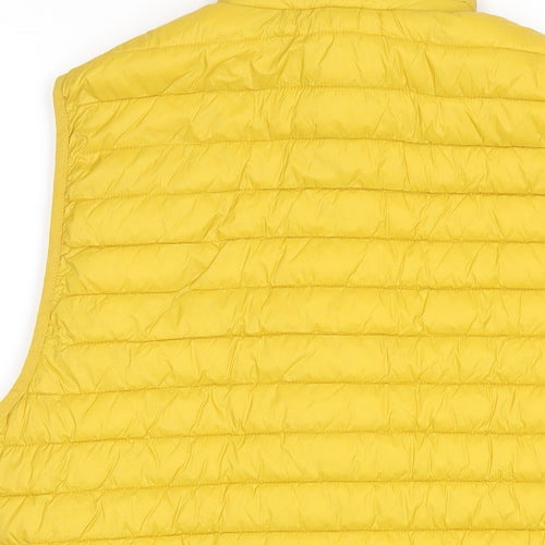 Joules Mens Yellow Gilet Waistcoat Size M Zip