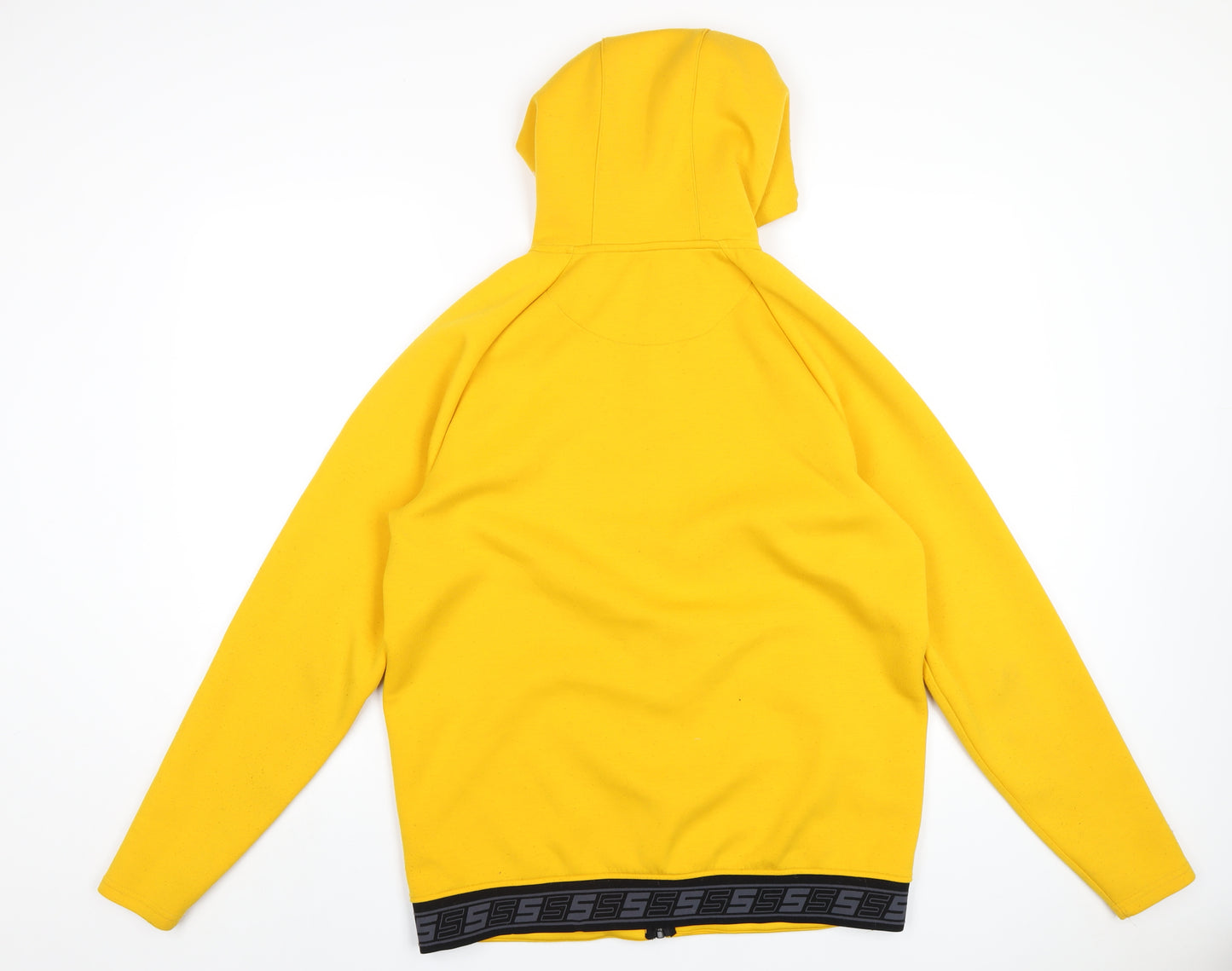 SikSilk Mens Yellow Polyester Full Zip Hoodie Size L