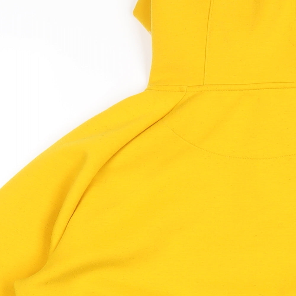 SikSilk Mens Yellow Polyester Full Zip Hoodie Size L