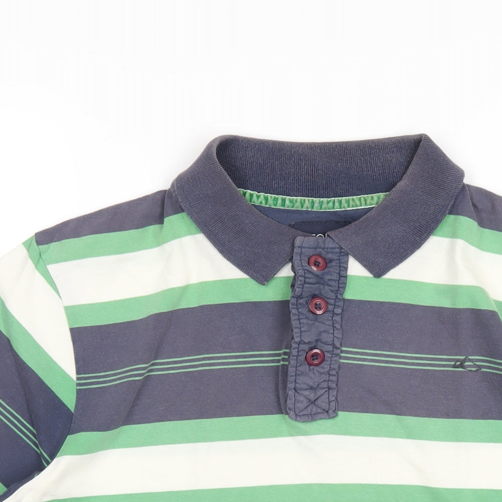 Store Twenty One Mens Multicoloured Striped Cotton Polo Size S Collared Button