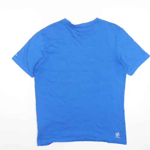 Dare 2B Mens Blue Cotton T-Shirt Size M Round Neck