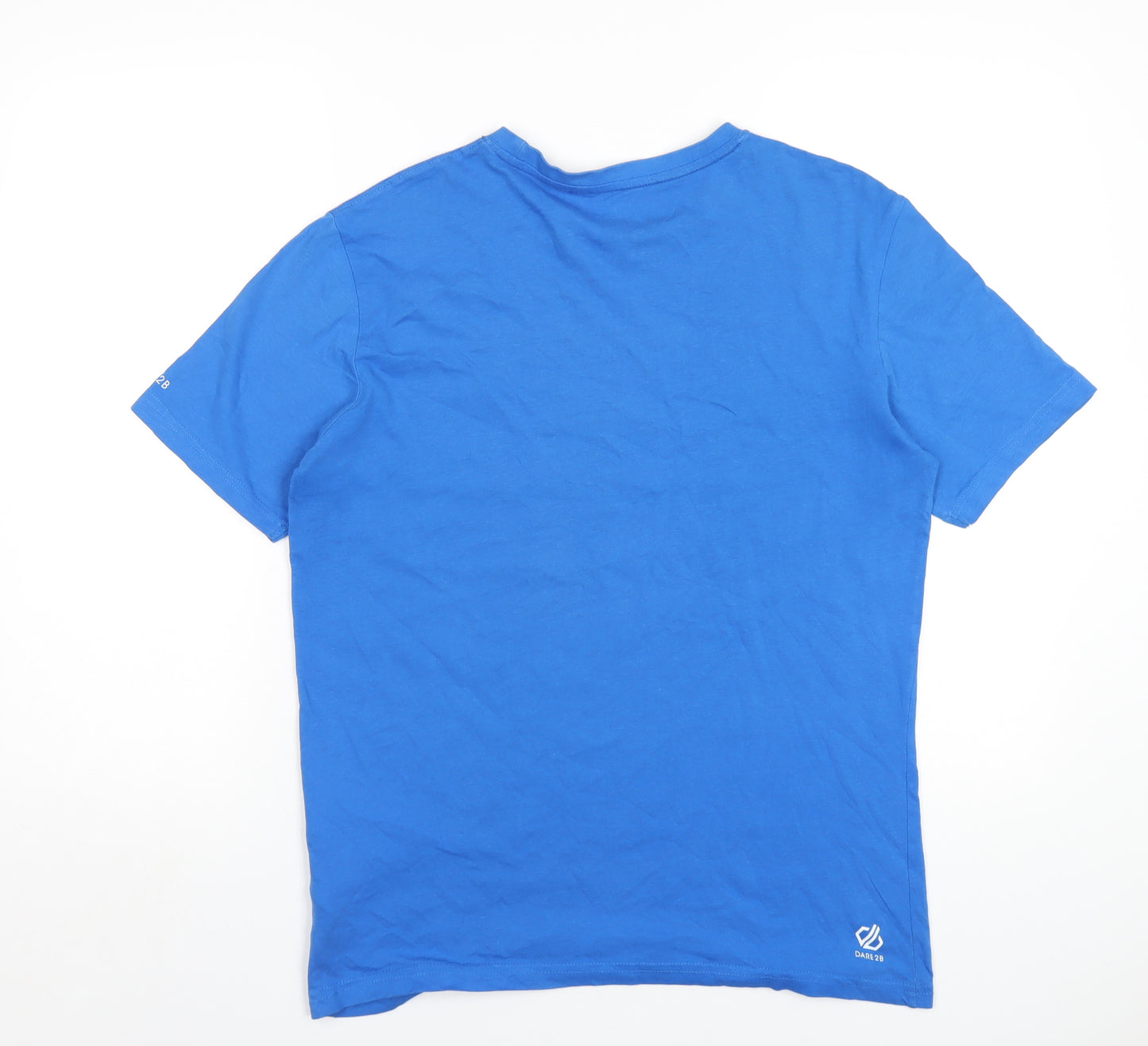 Dare 2B Mens Blue Cotton T-Shirt Size M Round Neck