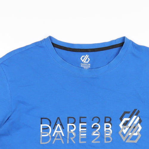 Dare 2B Mens Blue Cotton T-Shirt Size M Round Neck