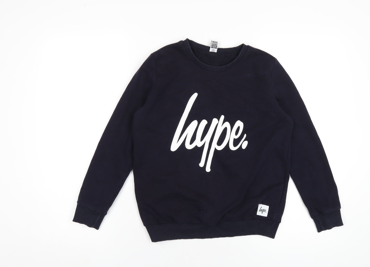 Hype Boys Blue Cotton Pullover Sweatshirt Size 11-12 Years Pullover