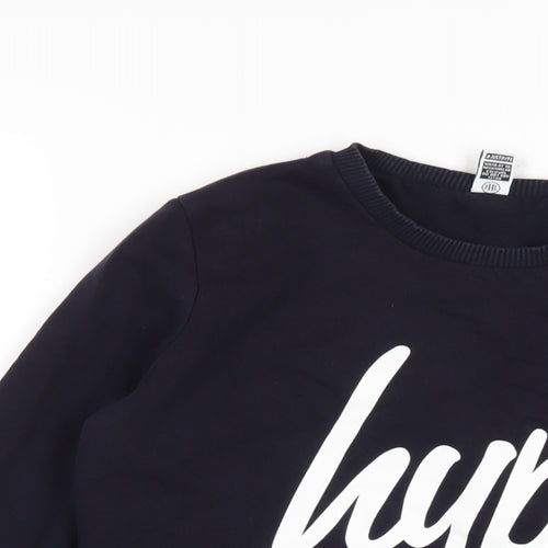 Hype Boys Blue Cotton Pullover Sweatshirt Size 11-12 Years Pullover