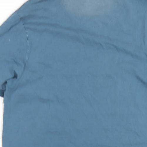 Farah Mens Blue Cotton T-Shirt Size M Round Neck