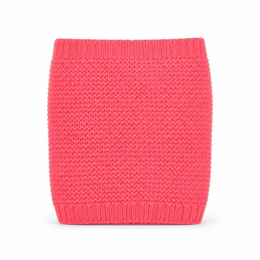 Front view of French Connection women’s pink acrylic mini skirt, size UK 30, in