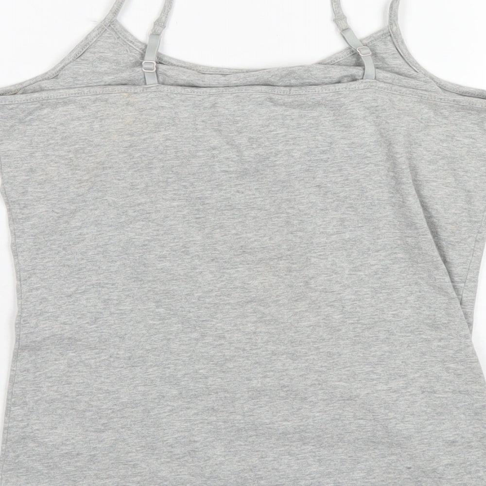 Gap Womens Grey Cotton Camisole T-Shirt Size M Scoop Neck