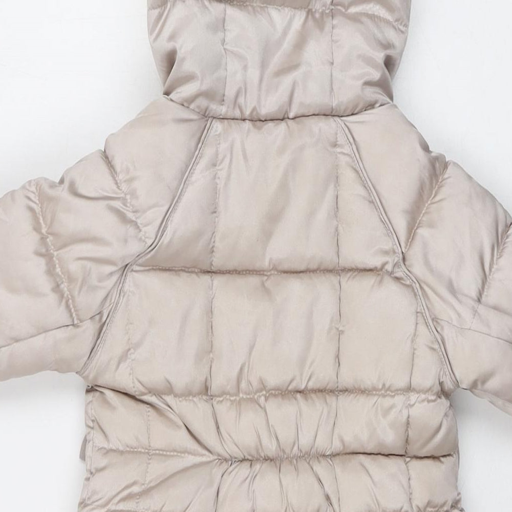 Ted Baker Girls Pink Jacket Snowsuit Size 6-9 Months Zip