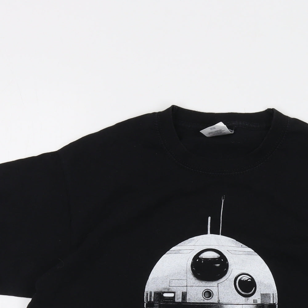 Star Wars Mens Black Cotton T-Shirt Size M Crew Neck