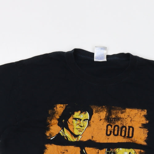 Star Wars Mens Black Cotton T-Shirt Size M Crew Neck - The good , The bad and the wookiee