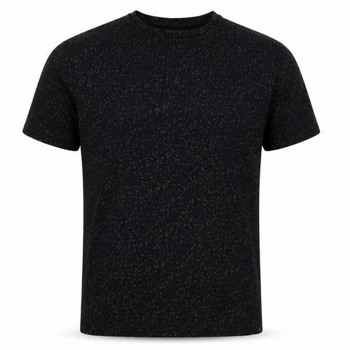 Label Lab Mens Black Geometric Cotton T-Shirt Size S Crew Neck