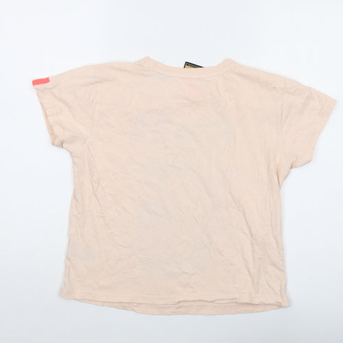 Osaka Womens Pink Cotton Basic T-Shirt Size 14 Crew Neck