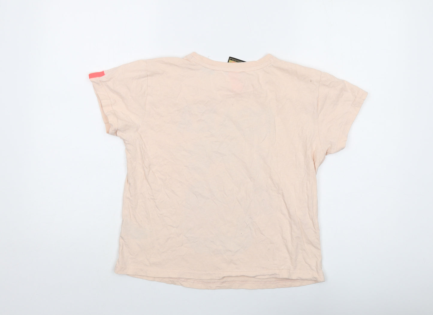 Osaka Womens Pink Cotton Basic T-Shirt Size 14 Crew Neck