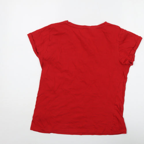 Disney Womens Red Cotton Basic T-Shirt Size XS Round Neck - Toy Story