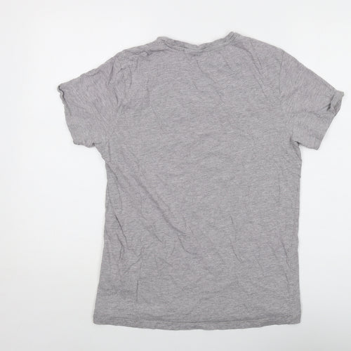 Threadbare Mens Grey Cotton T-Shirt Size M Crew Neck