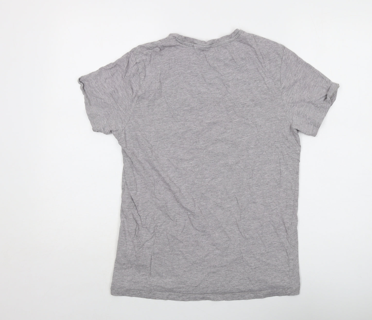 Threadbare Mens Grey Cotton T-Shirt Size M Crew Neck