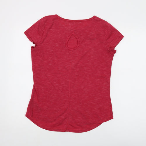 LA Gear Womens Red Polyester Basic T-Shirt Size 10 Round Neck