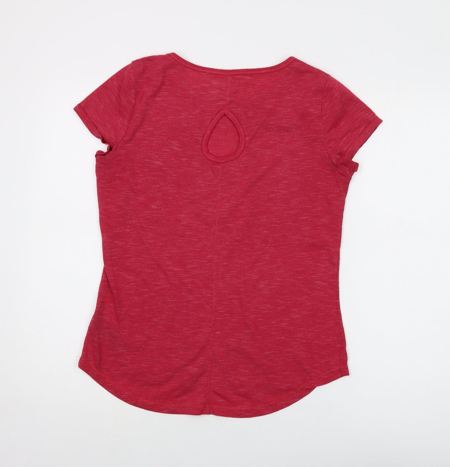 LA Gear Womens Red Polyester Basic T-Shirt Size 10 Round Neck